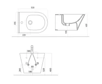 SAPHO AVVA bidet závěsný 35,5x53 cm, bílá (8)