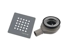 POLYSAN TRENECA vaničkový sifon, průměr 90mm, DN40, krytka šedá mat