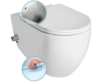 ISVEA INFINITY CLEANWASH závěsná WC mísa, integrovaný ventil a bidet. sprška, Rimless, 36,5x53cm, bílá