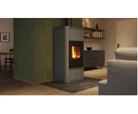 HS Flamingo Krbová kamna AQUAFLAM ® 12 s výměníkem - šedá, manuální regulace (30)