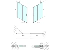 POLYSAN ZOOM BLACK sprchové dveře 1400mm, čiré sklo (9)