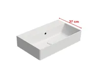 GSI KUBE X keramické umyvadlo 60x37cm, bez otvoru, bílá mat