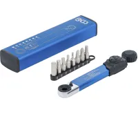 BGS Momentový klíč, výstup vnitřní šestihran 6,3 mm (1/4&quot;), 2-10 Nm, se sadou nástrčných hlavi