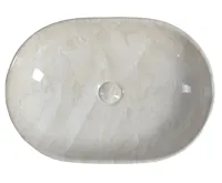 SAPHO DALMA keramické umyvadlo na desku, 59x42cm, marfil (4)