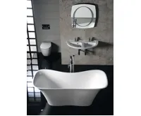 POLYSAN FLORA volně stojící vana litý mramor 180x80x67cm, bílá (5)