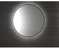 SAPHO SHARON kulaté zrcadlo s LED podsvícením ø 80cm, černá mat (8)