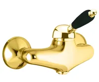 SAPHO KIRKÉ BLACK nástěnná sprchová baterie, černá páčka, zlato