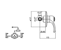 SAPHO KIRKÉ podomítková sprchová baterie, 1 výstup, zlato (2)