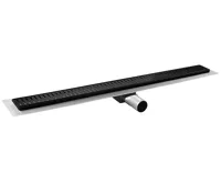 GELCO MANUS ONDA nerezový podlahový žlab s roštem, L-1150, DN50, černá mat (4)