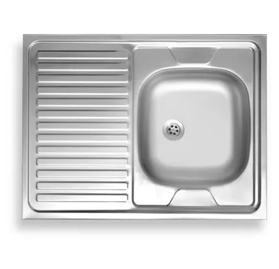 NOVASERVIS Dřez 60x80 celoplošný s okapem levý nerez - DR60/80L