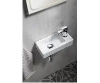 SAPHO ZOE keramické umývátko 37x18 cm, otvor pro baterii vpravo, bílá (5)