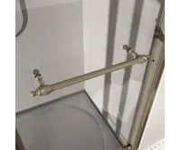 GELCO ANTIQUE sprchové dveře otočné, 800mm, pravé, ČIRÉ sklo, bronz, světlý odstín (11)
