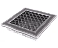 HS Flamingo Krbová mřížka 16x16 cm, DECO stříbrná patina