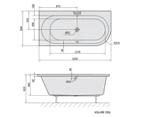 POLYSAN ASTRA L asymetrická vana 165x80x48cm, bílá (2)