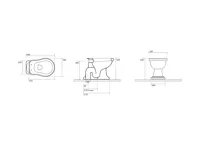 KERASAN RETRO WC mísa s nádržkou, spodní odpad, černá-chrom (2)