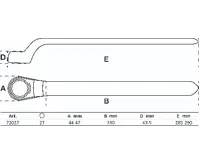 BGS Jednoočkový klíč VDE | s hlubokým vyhnutím | 27 mm - BGS 72027 (1)