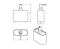GEDY NINFEA dávkovač mýdla na postavení, černá/bambus (6)