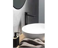 AQUALINE DAPHNE stojánková umyvadlová baterie vysoká, černá mat (4)