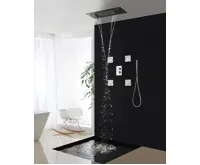 SAPHO Stropní sprcha do podhledu se dvěma kaskádami, 700x380mm, nerez lesk (3)