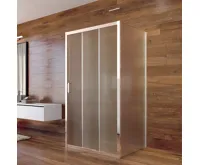 LIMA Sprchový kout, obdélník, 90x80x90x190 cm, chrom ALU, sklo Point (1)