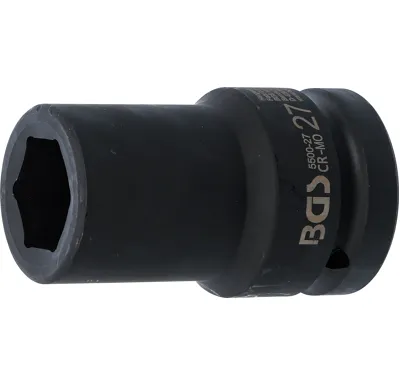 BGS Hlavice nástrčná 1" 27,0 mm x 90mm, tvrzená