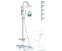 Sprchový set SCHÜTTE WATERWAY se sprchovou baterií a poličkou, bílá / chrom (5)