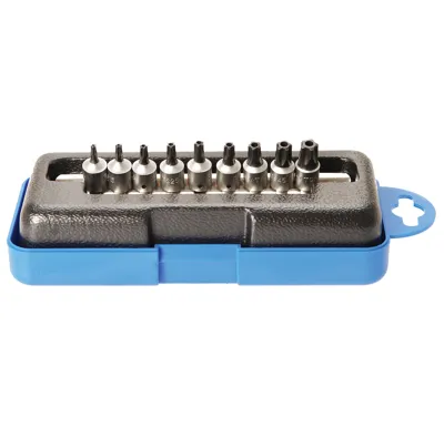 BGS Hlavice nástrčné,  6,3 mm (1/4"), TS-profil (pro Torx Plus) s otvorem, 9dílná sada