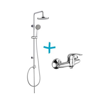 Sprchová souprava Lila-plastová hlavová sprcha a třípolohová ruční sprcha vč. sprch. baterie 150 mm