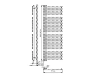 AQUALINE TUBINI otopné těleso 596x1454 mm, bílá (8)