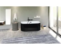 POLYSAN ASTRA DL MONOLITH nástěnná stojící vana 160x75x60cm, bílá/černá (4)