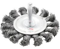 BGS Kartáč plochý copový 75mm, dřík 6mm, ocelový drát 0,5mm BGS Kartáč plochý copový 75mm, dřík 6mm, ocelový drát 0,5mm