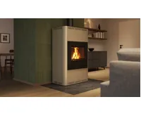 HS Flamingo Krbová kamna AQUAFLAM ® 25 s výměníkem - krémová, automatická regulace (19)