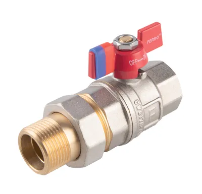 NOVASERVIS Kulový plnoprůtočný kohout se šroubením, motýlek ŠM 3/4" - KFPS2