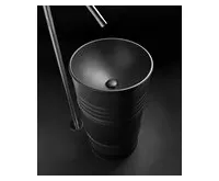 KERASAN BARREL keramické umyvadlo volně stojící, 42x90x42cm, černá mat (1)