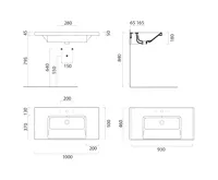 GSI NORM keramické umyvadlo 100x50cm, 3 otvory, bílá ExtraGlaze (3)