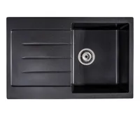 GRANISIL GRADIZ 765.0 Granitový dřez s odkapem, černý (1)