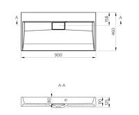 SAPHO AMUR umyvadlo, litý mramor, 90x46cm, kryt výpusti, bez otvoru, bílá (5)