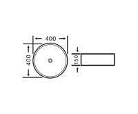 AQUALINE Keramické umyvadlo na desku, Ø 40cm, bílá (5)