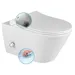 SAPHO AVVA CLEANWASH závěsná WC mísa, integrovaná baterie a bidet. sprška, Rimless, 35,5x53cm, bílá