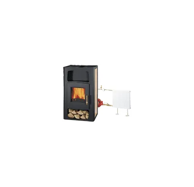 Haas+Sohn Kalmar II/11 Krbová kamna s výměníkem 11,3kw - černá, béžová +  koš ZDARMA