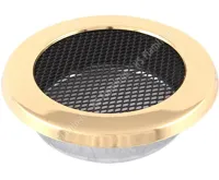 HS Flamingo Krbová mřížka KULATÁ 100 mm mosaz