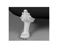 POLYSAN CHARLESTON volně stojící vana 188x83x69cm, nohy bílé, černá/bílá (1)