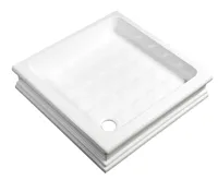 KERASAN RETRO keramická sprchová vanička, čtverec 100x100x20cm, bílá (7)