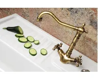 SAPHO ANTEA stojánková dřezová baterie s retro hubicí, bronz (4)