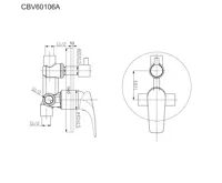 Sprchová baterie podomítková s přepínačem, Mbox, kulatý kryt, Eve, chrom (1)