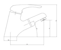 AQUALINE KASIOPEA stojánková umyvadlová baterie s výsuvnou sprškou, chrom (2)