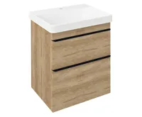 SAPHO SITIA umyvadlová skříňka 56,4x70x44,2cm, 2xzásuvka, dub alabama