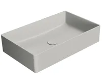 GSI KUBE X keramické umyvadlo na desku, 60x37cm, cenere mat