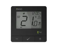 ENGO Controls Programovatelný termostat E4-B, teplo/chlad, 230V, černý
