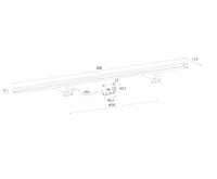 SAPHO PANDORA LED svítidlo, 15 W, 808x15x112 mm, IP44, chrom (26693CI) (7)